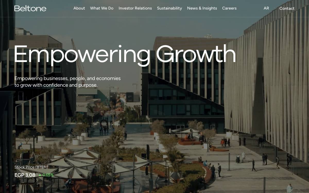 Beltone Venture Capital website preview