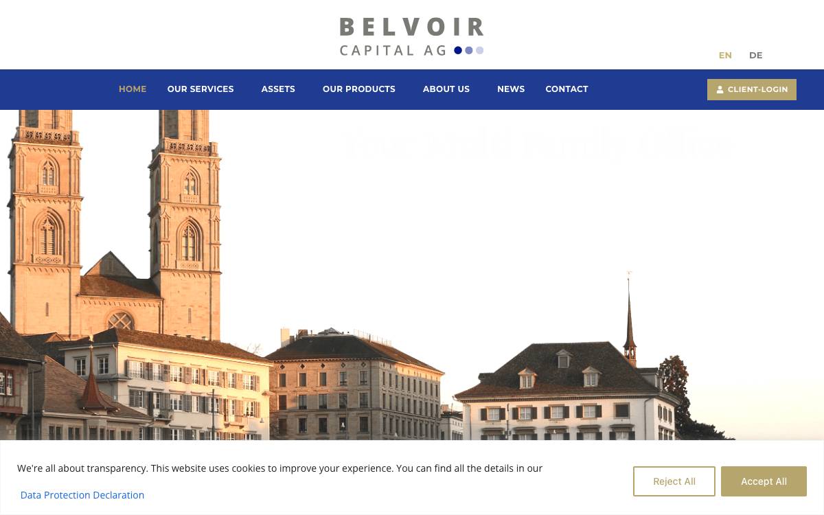 Belvoir Capital AG website preview