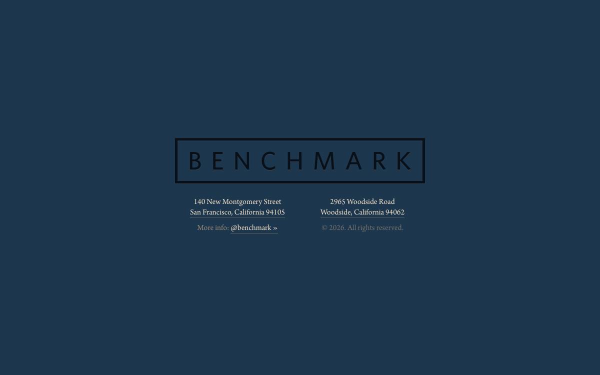 Benchmark website preview