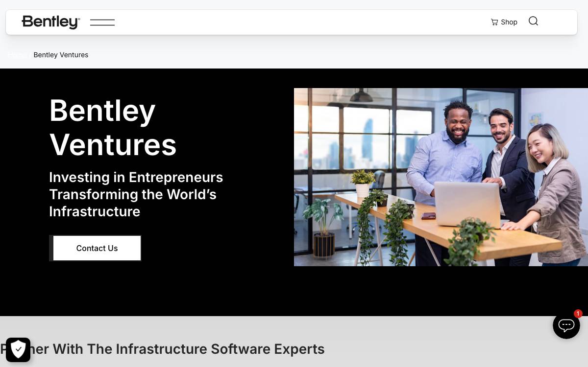 Bentley iTwin Ventures website preview