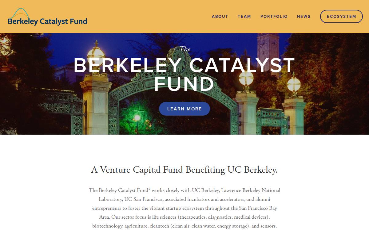 Berkeley Catalyst website preview