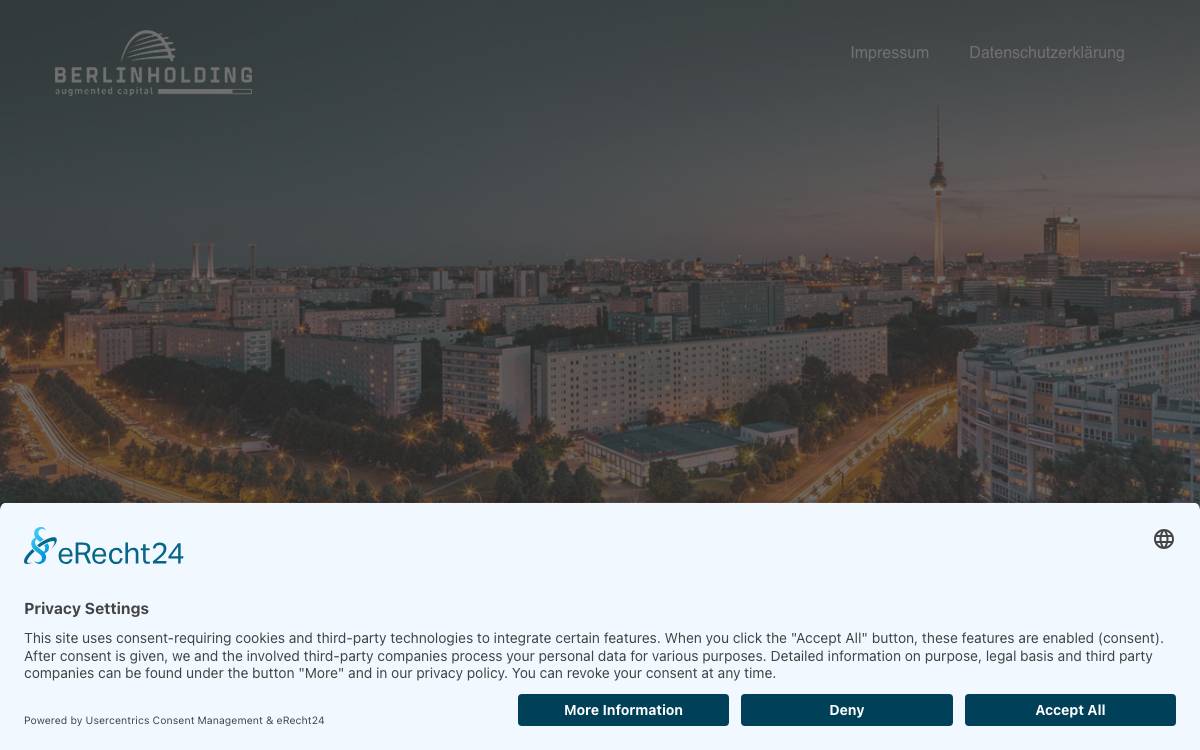 Berlin Technologie Holding website preview