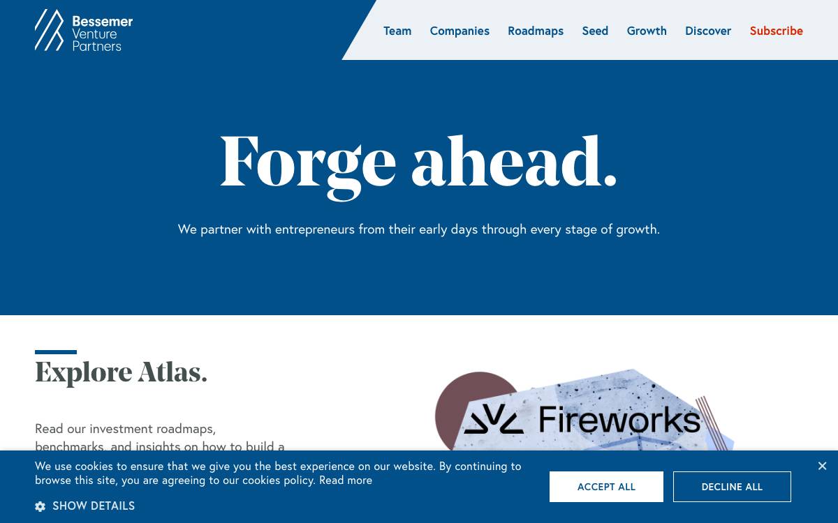 Bessemer Venture Partners website preview