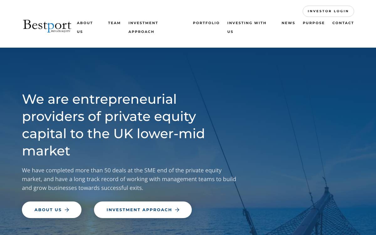 Bestport Private Equity website preview
