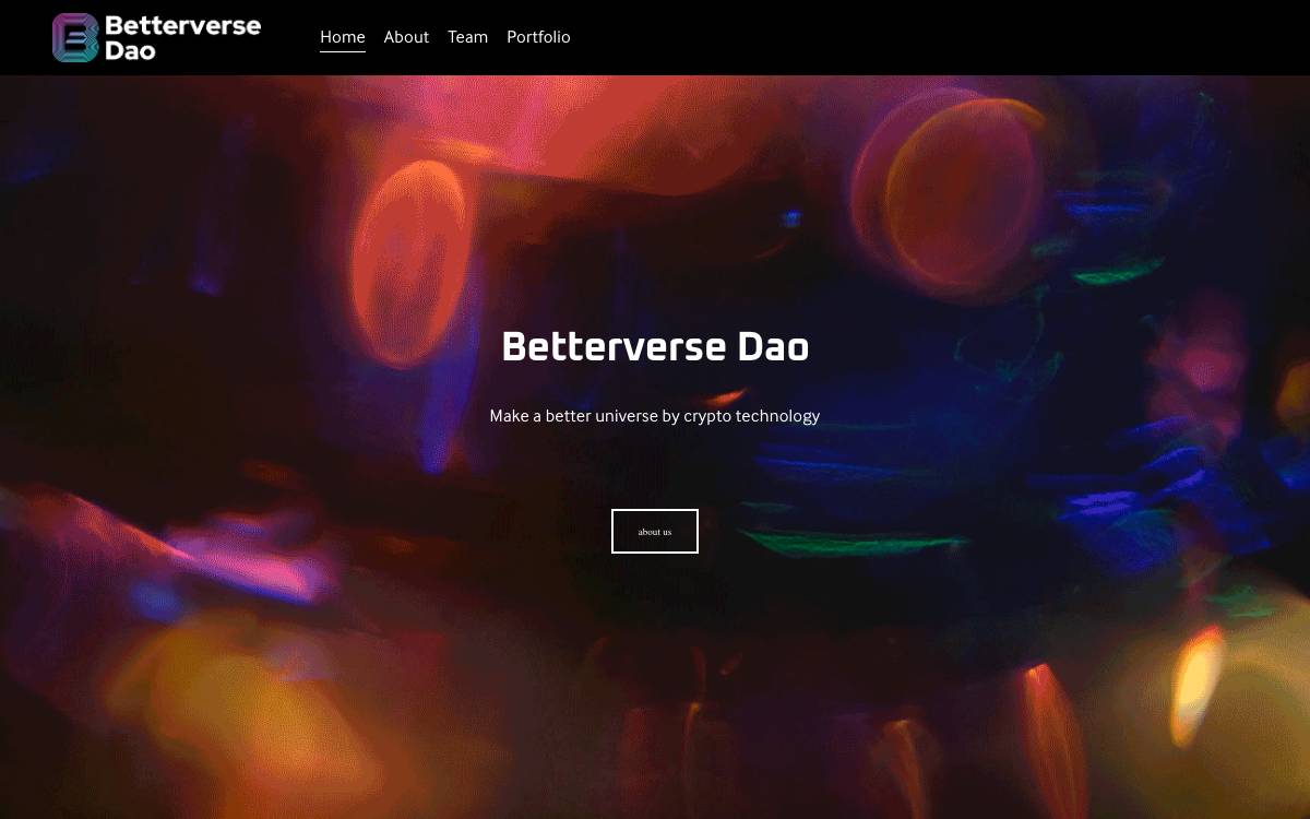 BetterverseDAO website preview