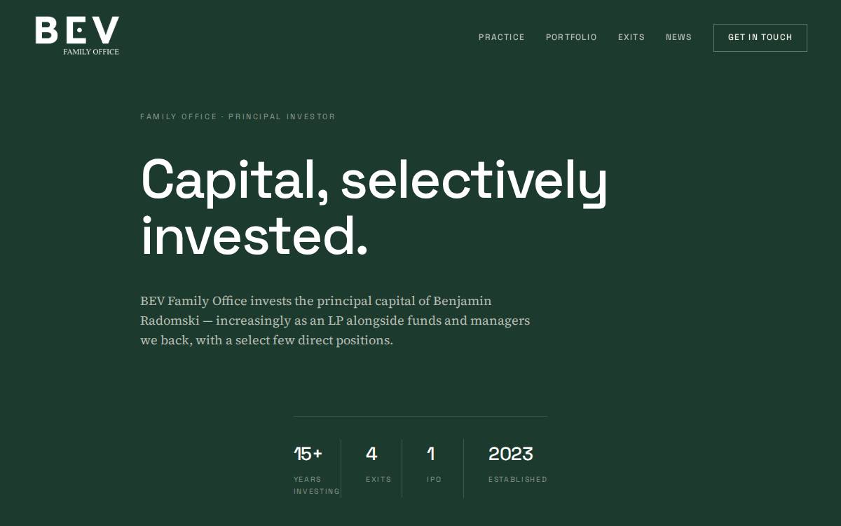 BEV website preview
