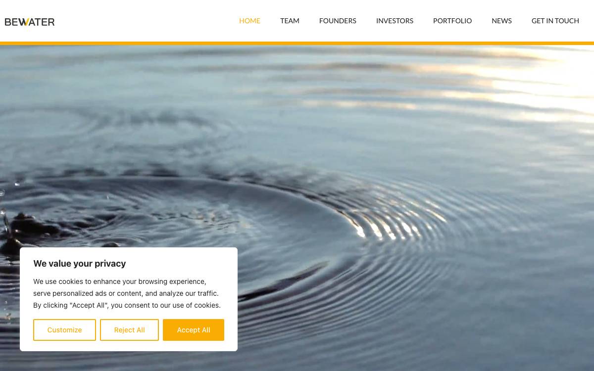 Bewater Ventures website preview