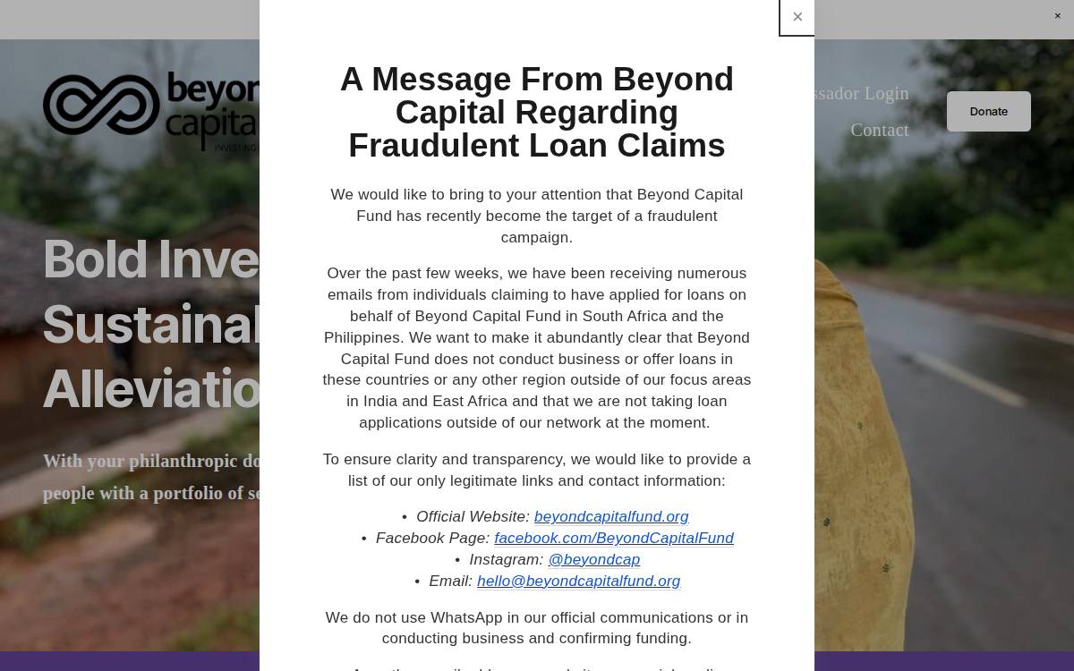 Beyond Capital website preview