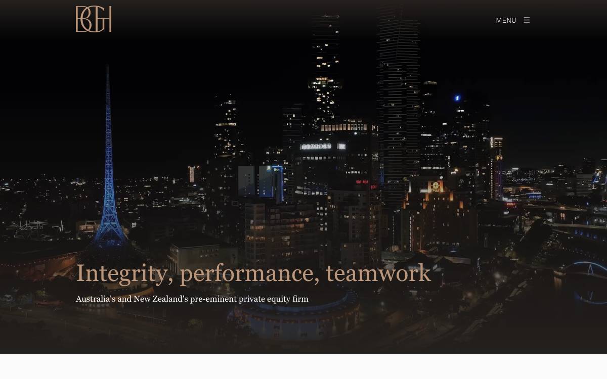 BGH Capital website preview