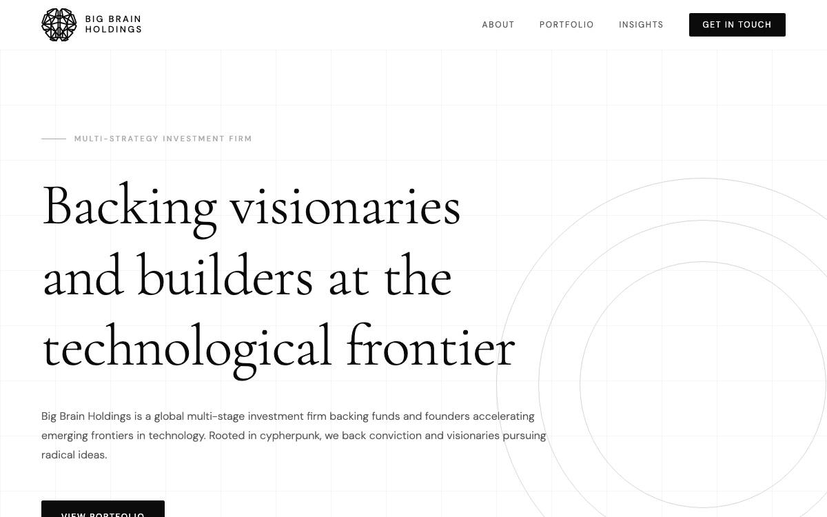 Big Brain Holdings website preview