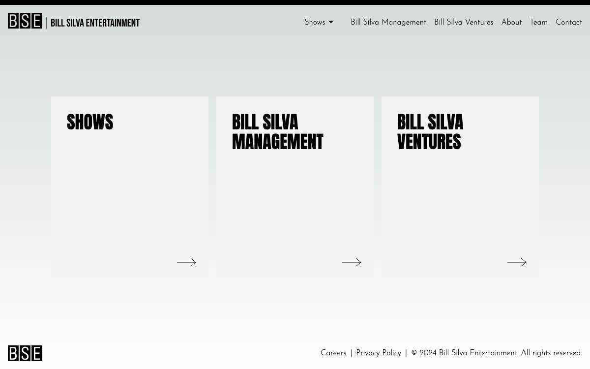 Bill Silva Entertainment (BSE) website preview