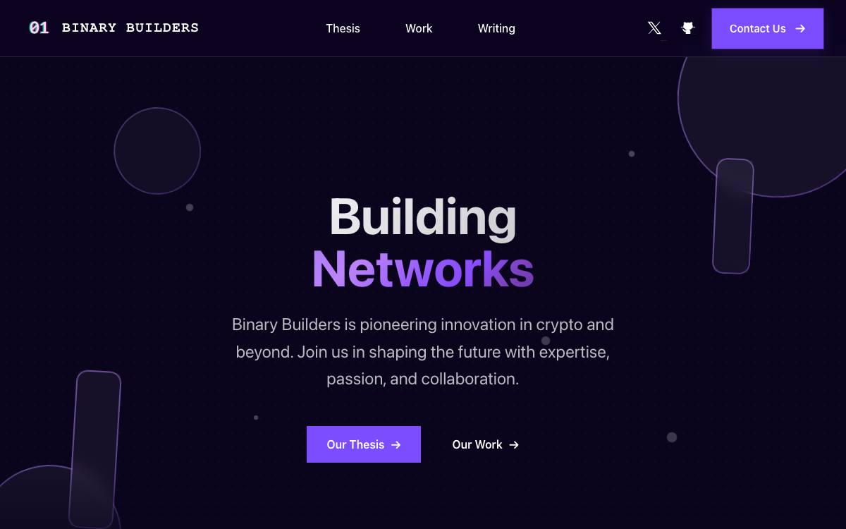 Binary Builders website preview