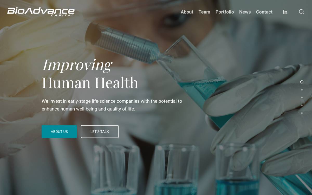 BioAdvance website preview