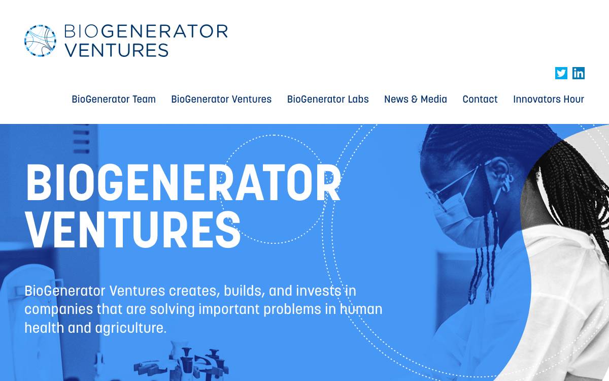 BioGenerator Ventures website preview