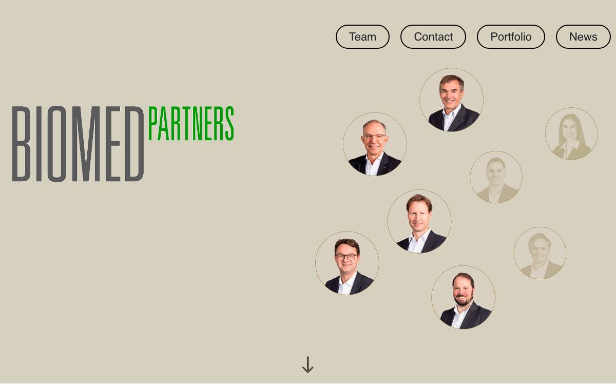 BioMedPartners website preview