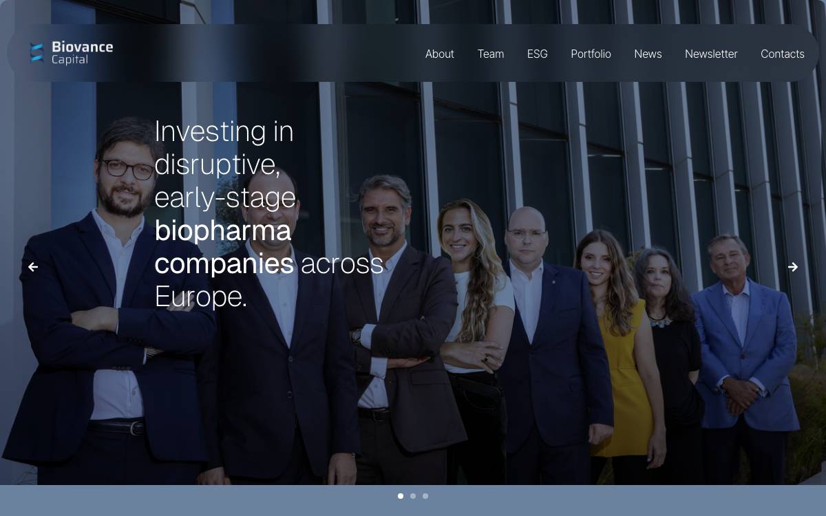 Biovance Capital Partners SCR website preview