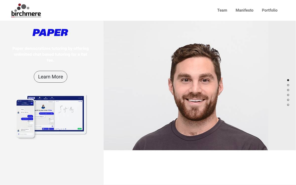 Birchmere Ventures website preview