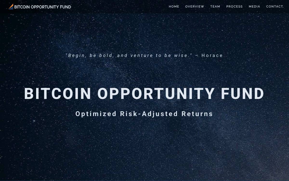 Bitcoin Opportunity Fund website preview