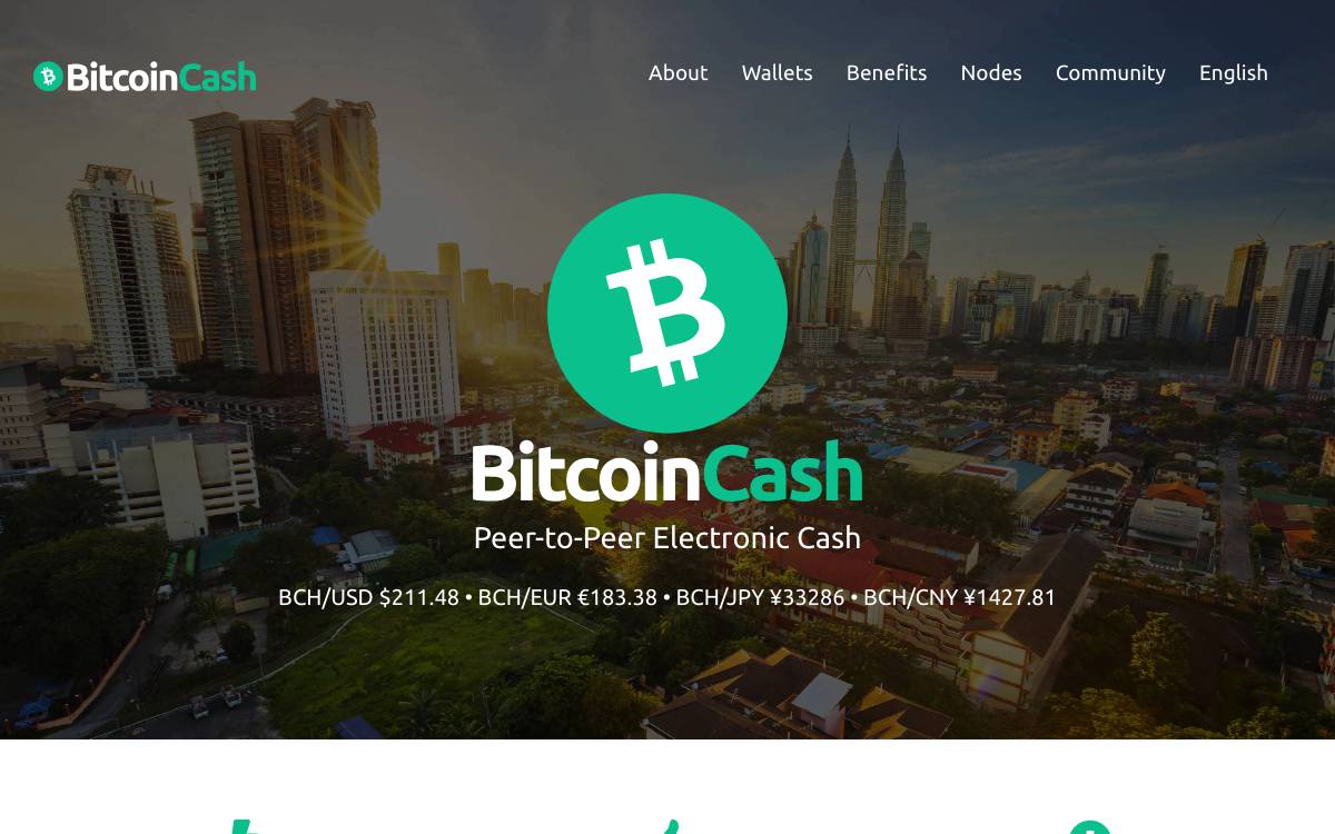 BitcoinCash website preview