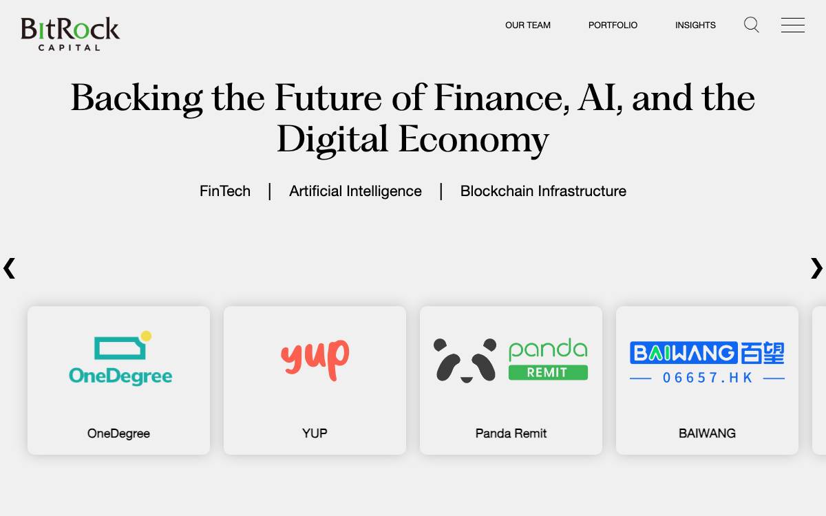 BitRock Capital website preview
