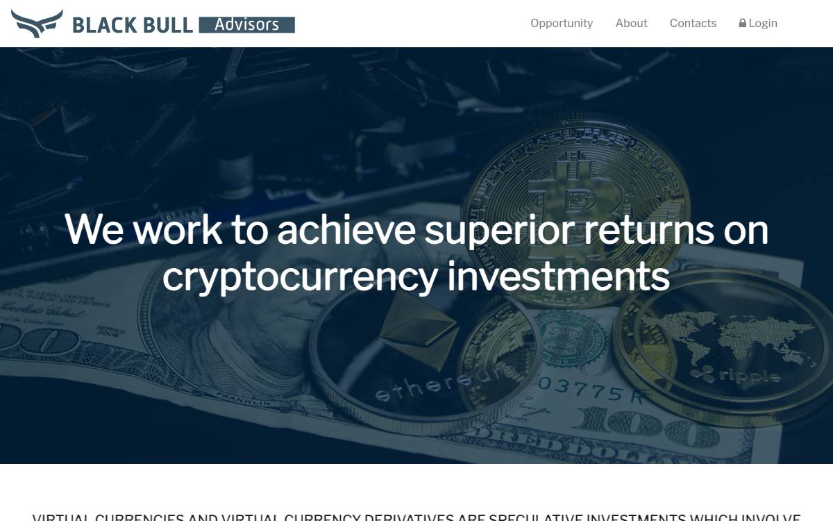 Black Bull Advisors website preview