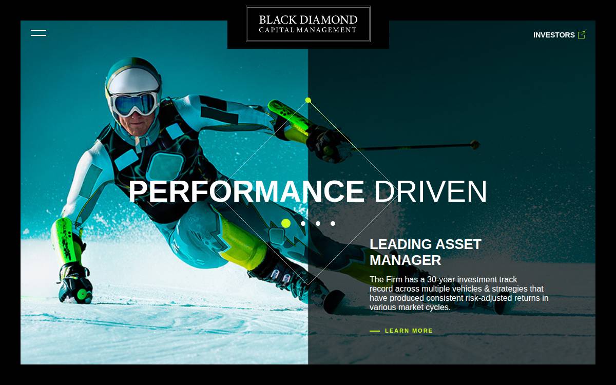 Black Diamond Capital Management website preview