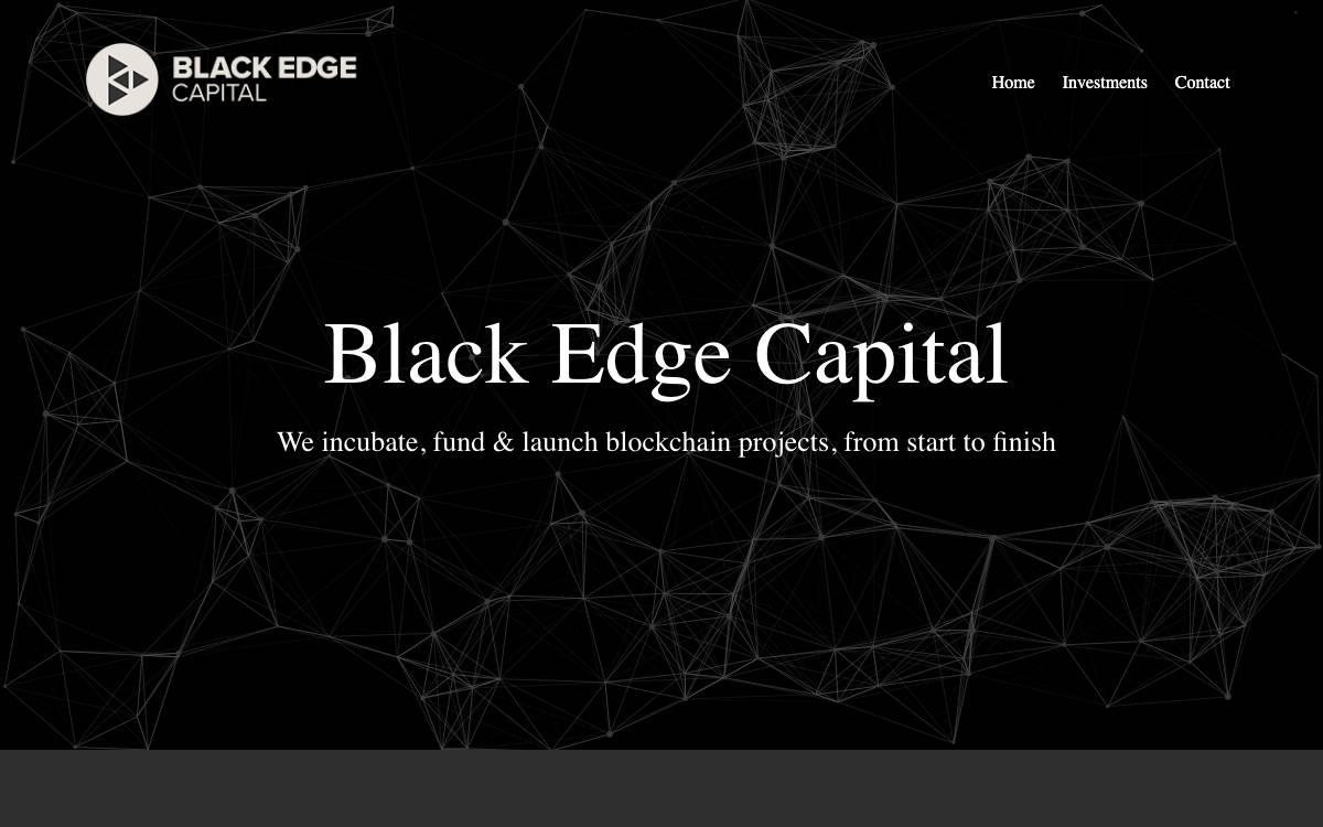 Black Edge Capital website preview