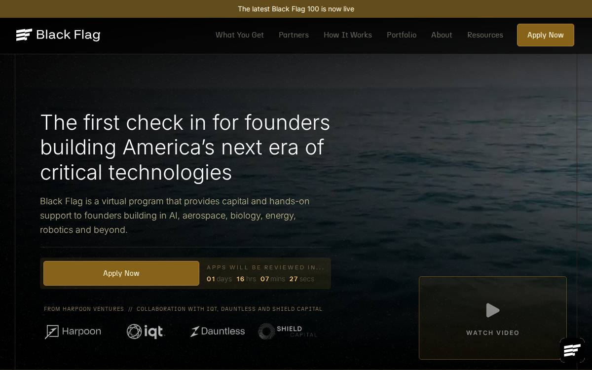 Black Flag website preview