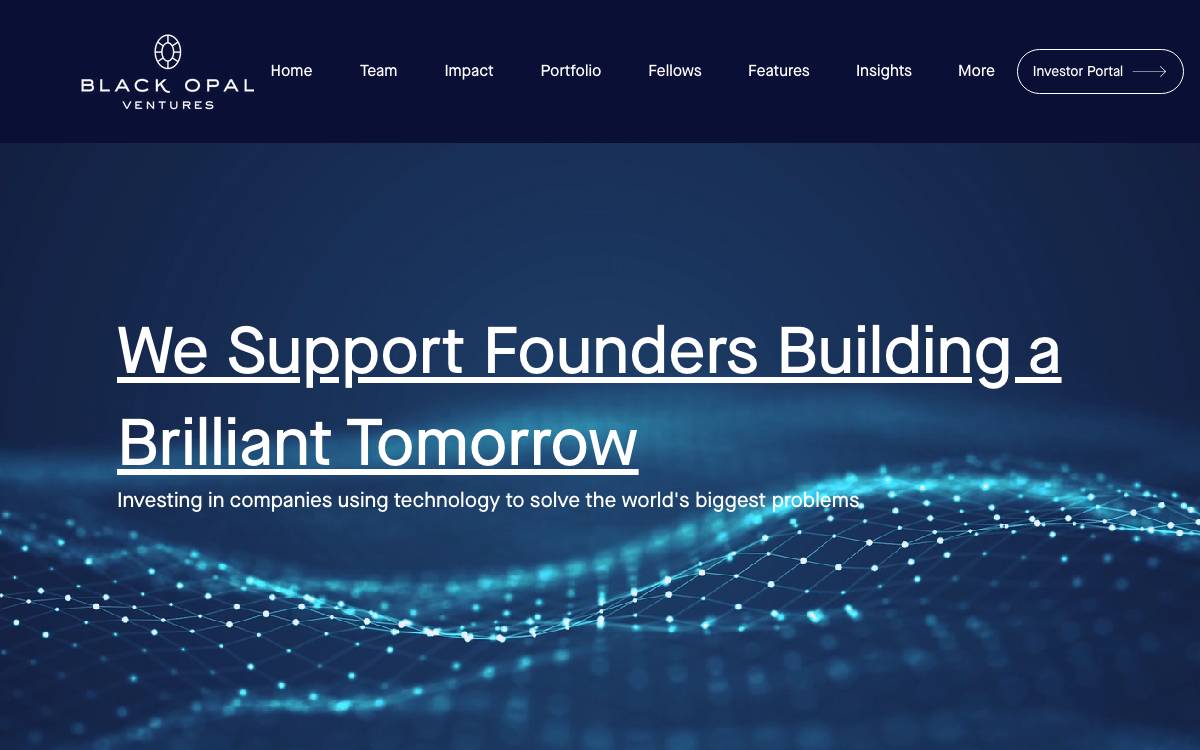 Black Opal Ventures website preview
