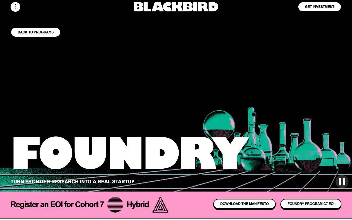 Blackbird Foundry website preview