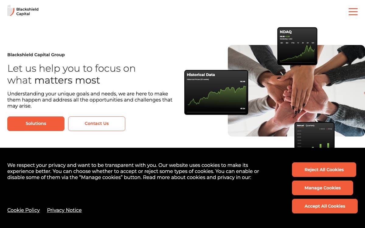 Blackshield Capital website preview