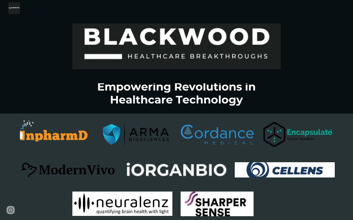 Blackwood Healthcare Breakthroughs website preview