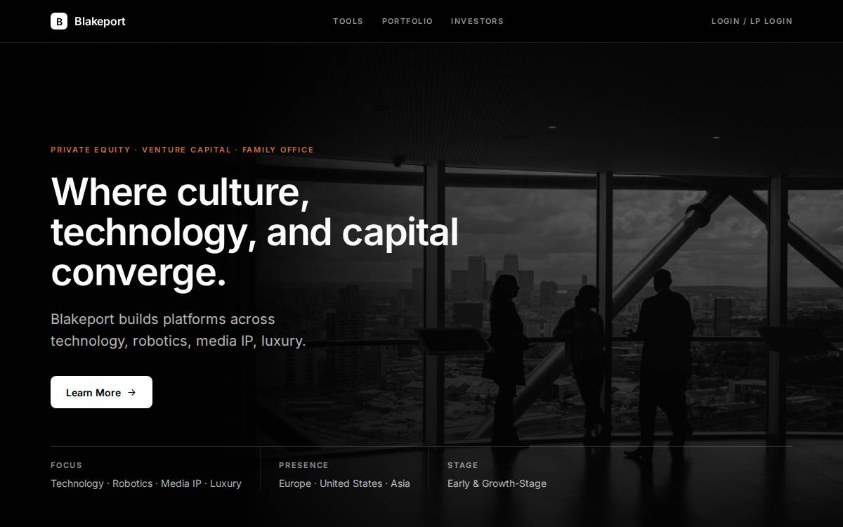 Blakeport website preview