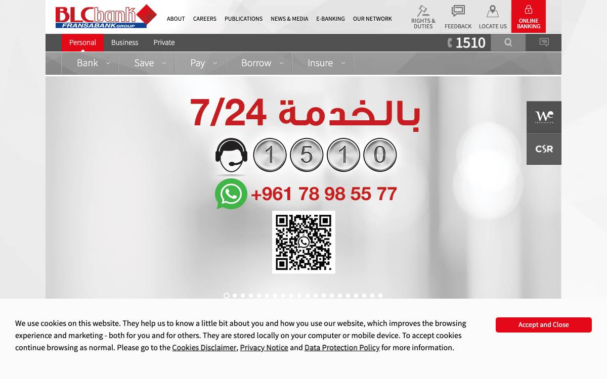 BLC Bank website preview