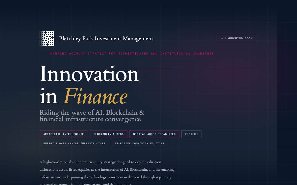 Bletchley Park Asset Management website preview