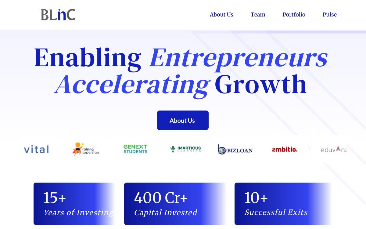 BLinC Invest website preview
