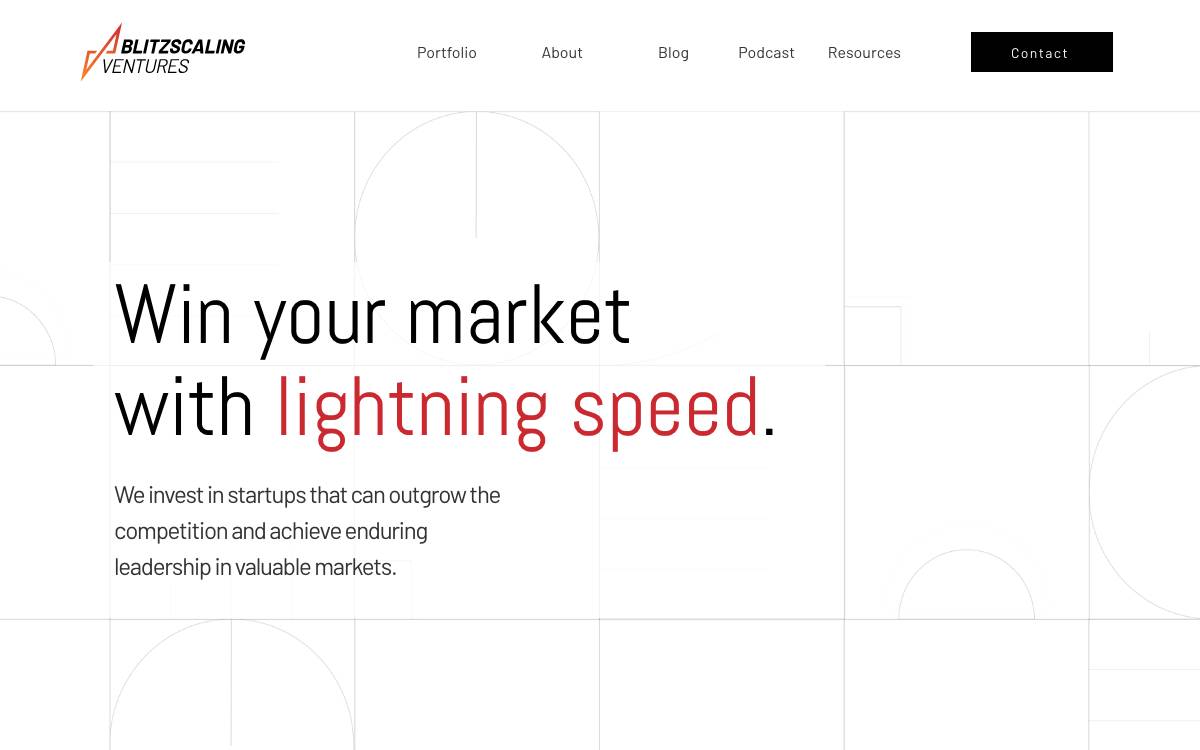 Blitzscaling Ventures website preview