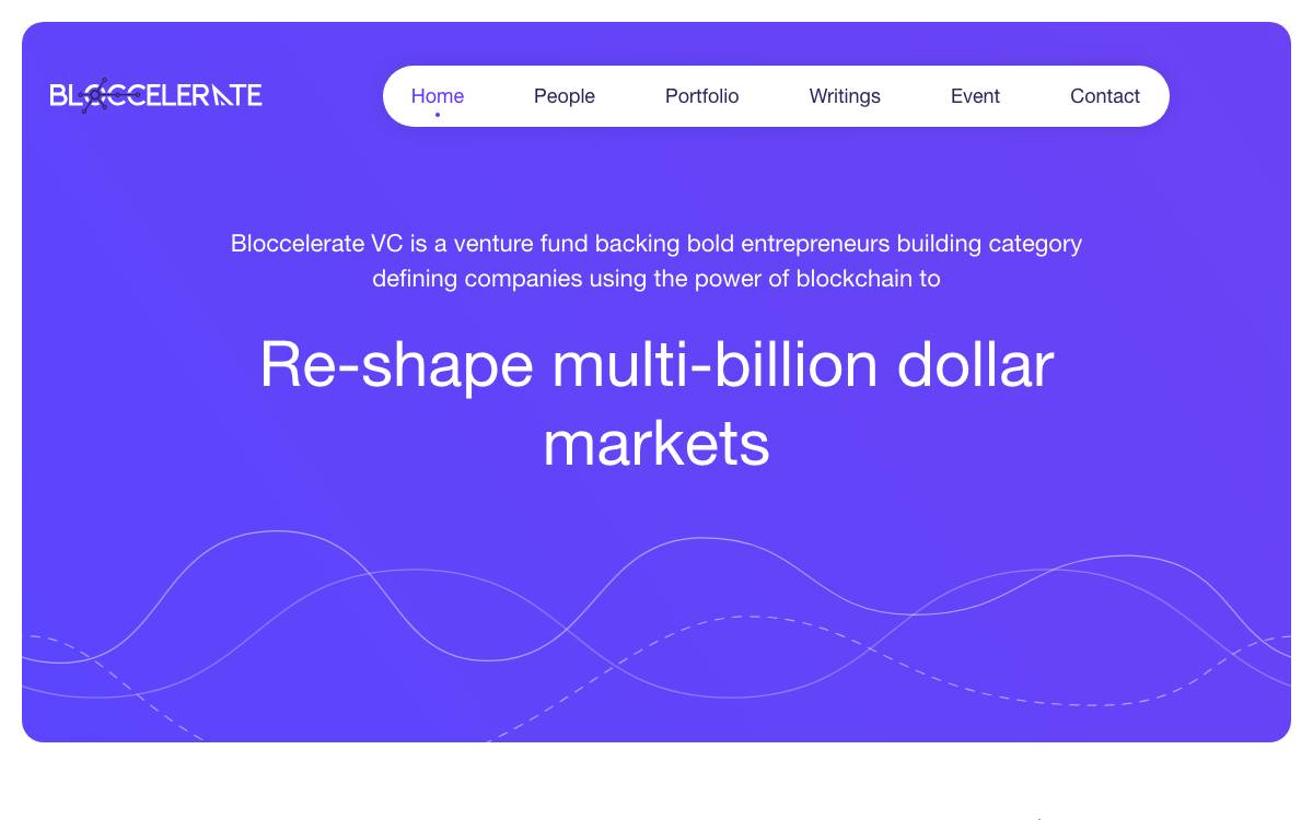 Bloccelerate VC website preview