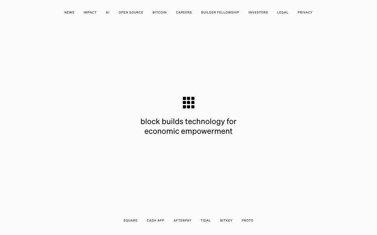 Block Inc website preview