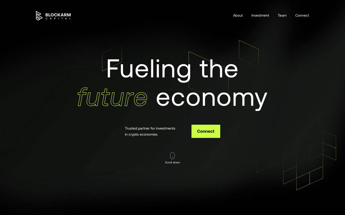 Blockarm Capital website preview