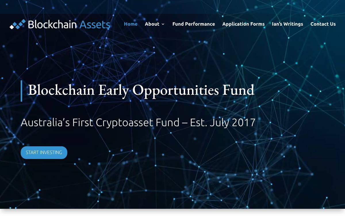 Blockchain Assets website preview