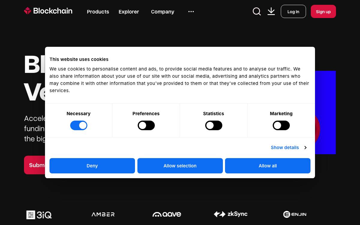 Blockchain.com Ventures website preview