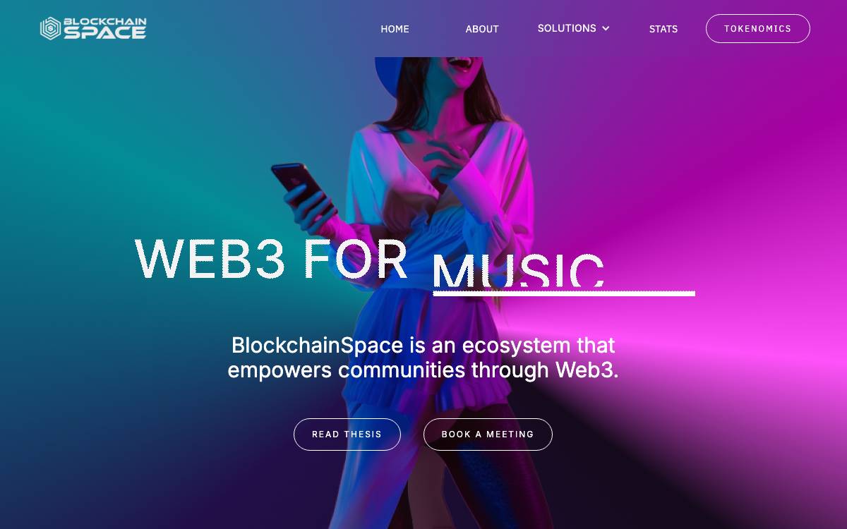Blockchain Space website preview