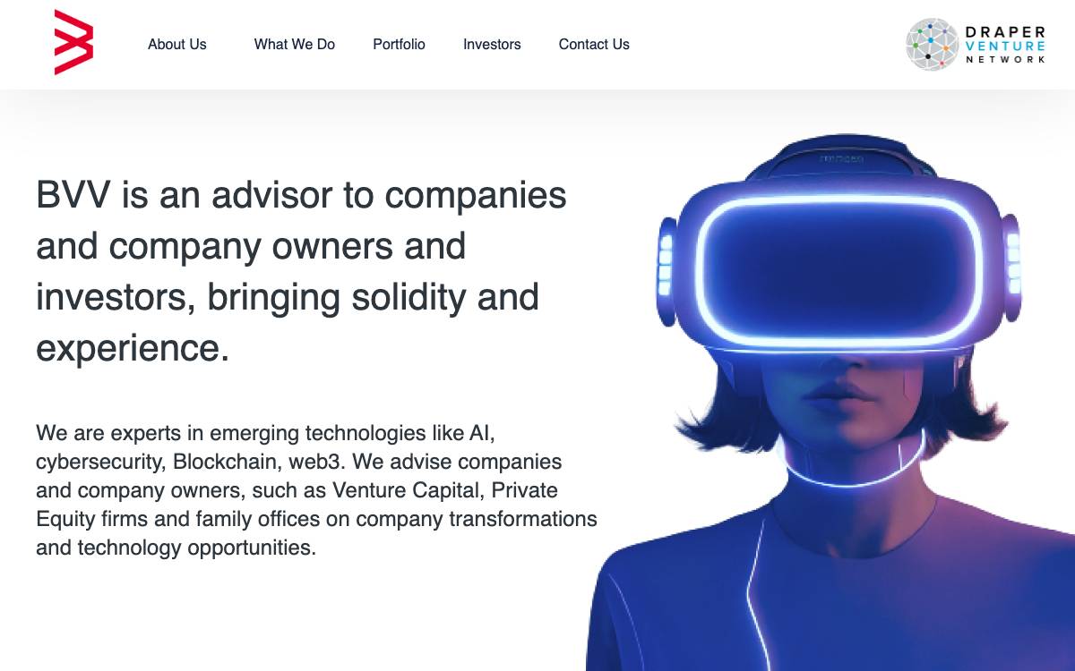 Blockchain Valley Ventures AG website preview
