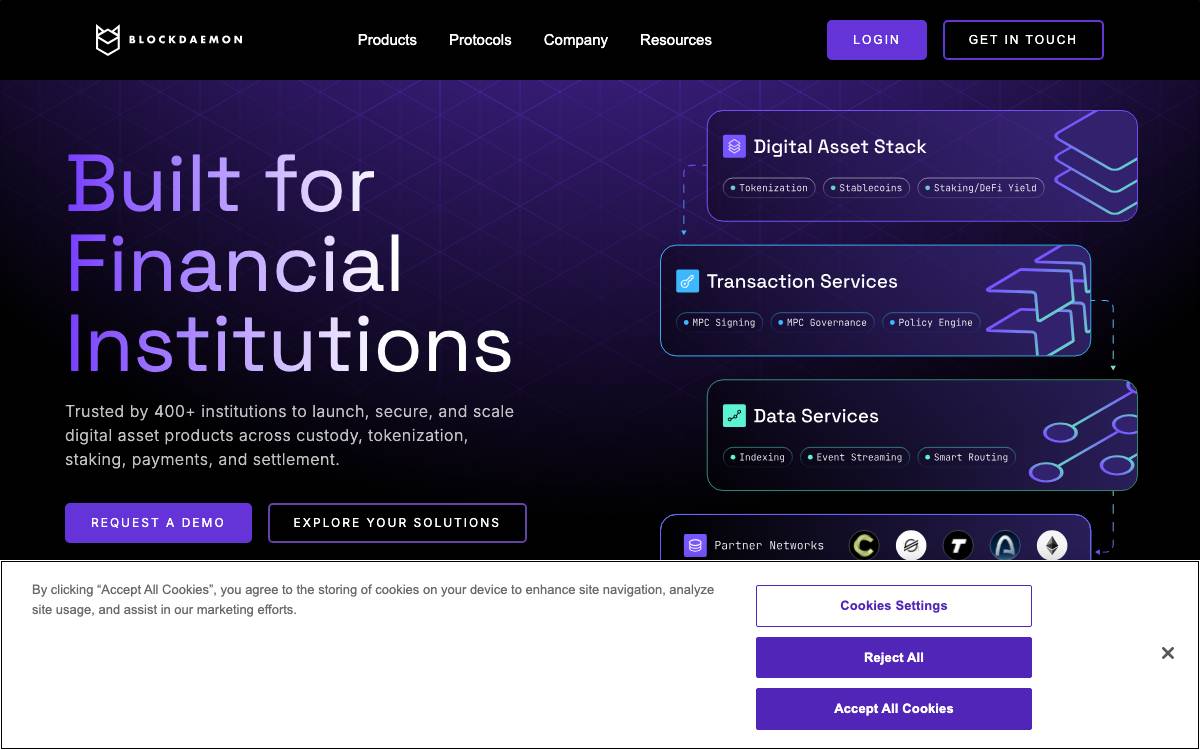 Blockdaemon website preview
