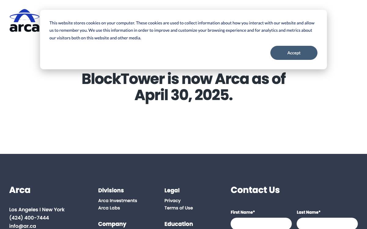 Blocktower Capital website preview