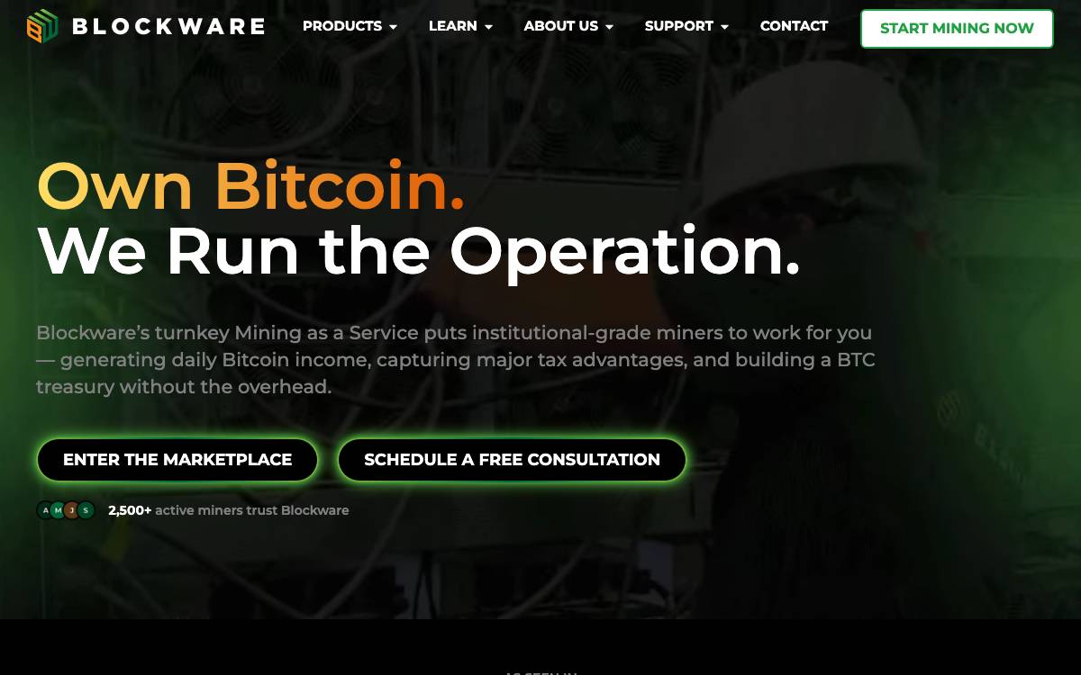 Blockware Solutions website preview
