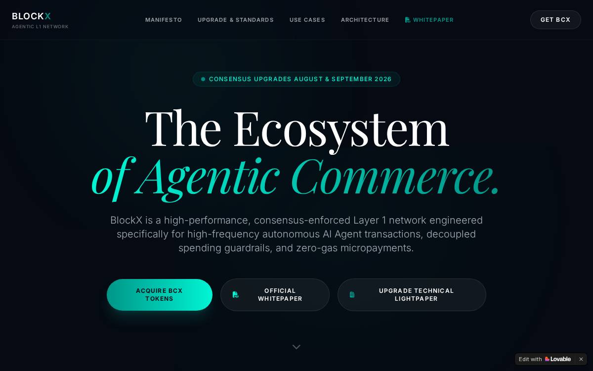 BlockX website preview