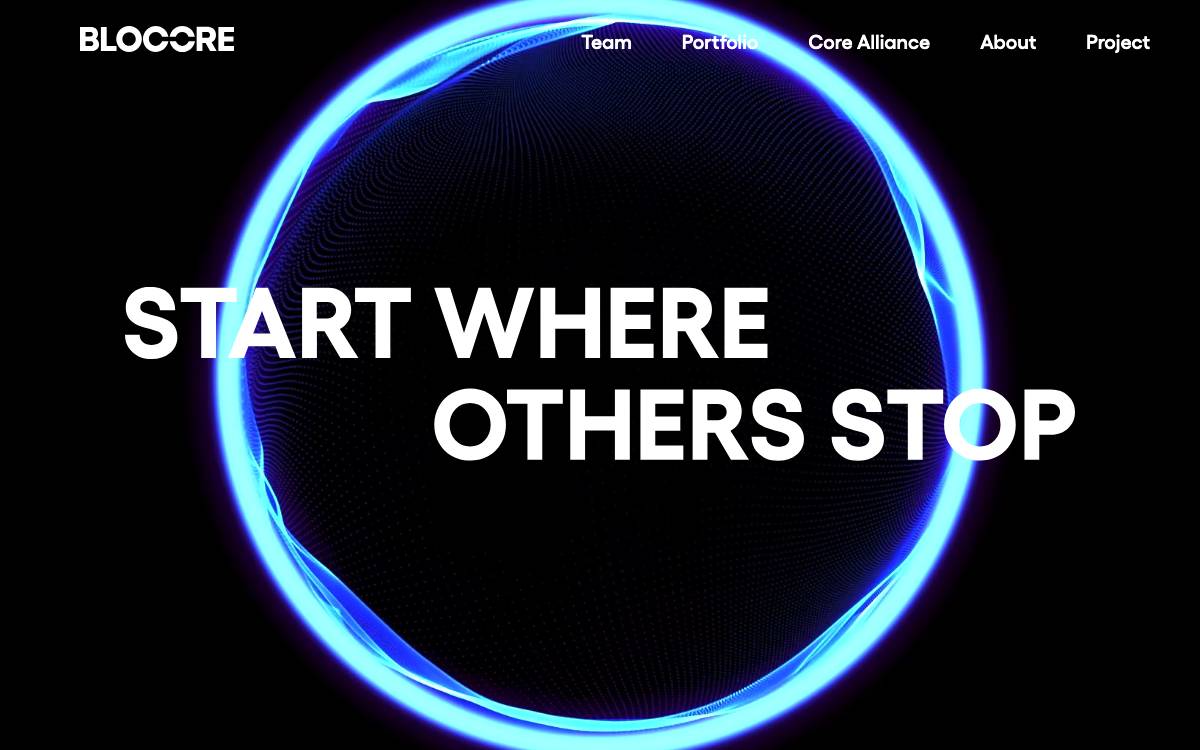 Blocore website preview