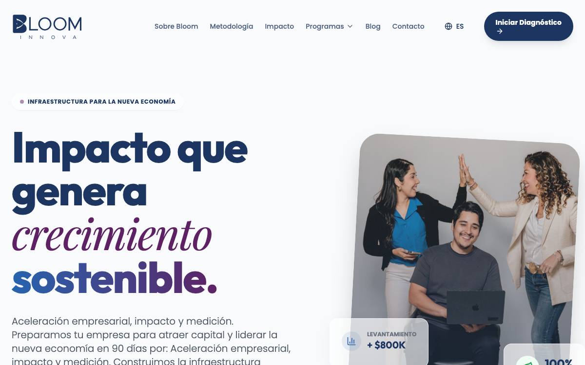 Bloom Innova website preview